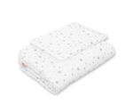 Komplet pościeli dla niemowląt z wypełnieniem 2-cz 75x100cm NEWBORN - mini gwiazdki szare