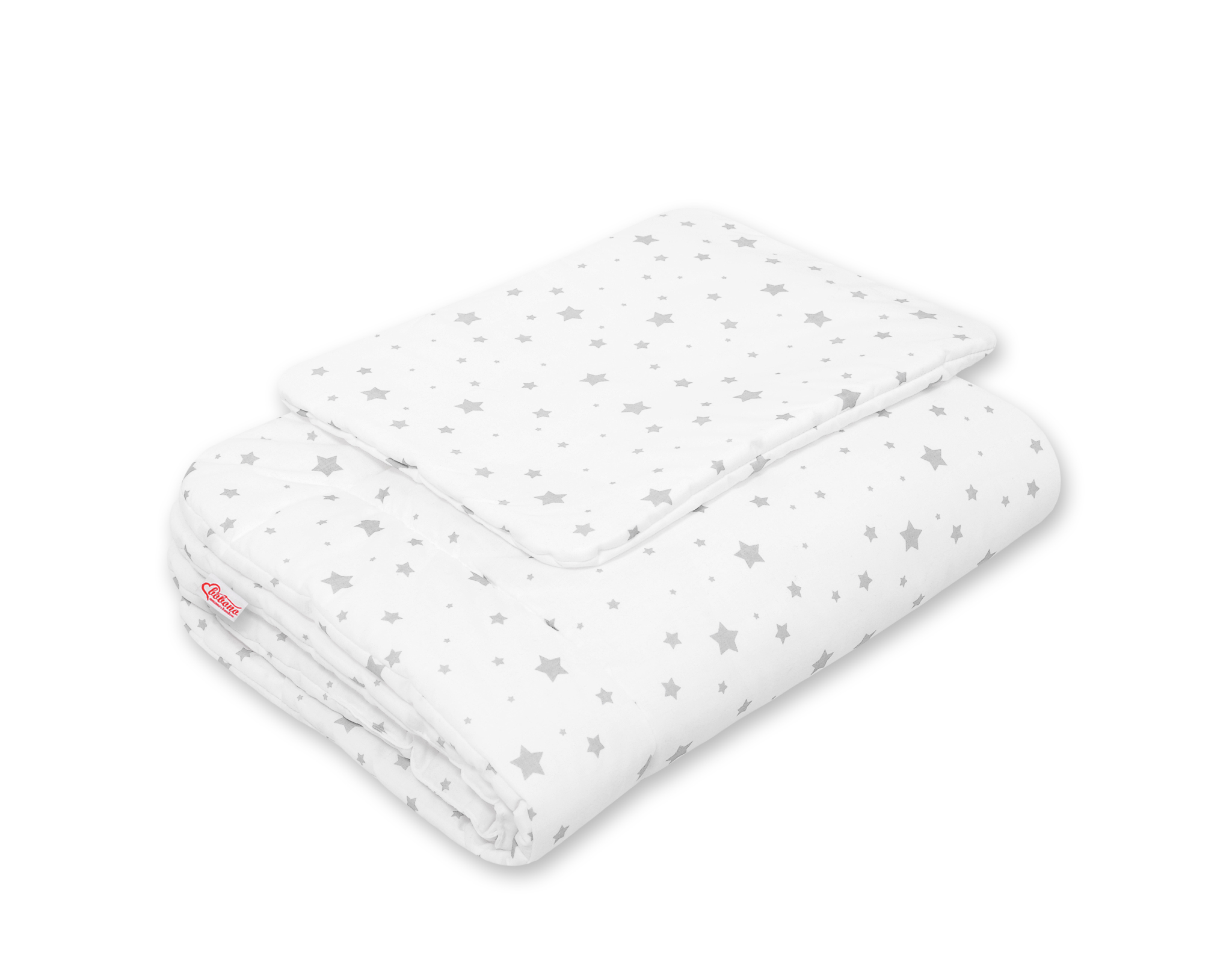 iel-2-cz-newborn-poduszka-kolderka-1016-mini-gwiazdki-sz Komplet pościeli dla niemowląt z wypełnieniem 2-cz 75x100cm NEWBORN - mini gwiazdki szare - obrazek 1