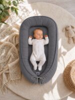 Kokon niemowlęcy dwustronny kojec otulacz Premium MY SWEET BABY- antracyt - obrazek 2