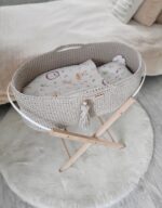 Kosz Mojżesza BOHO Handmade ze stojakiem - jasny beżowy - obrazek 3