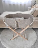 Kosz Mojżesza BOHO Handmade ze stojakiem - jasny beżowy - obrazek 4