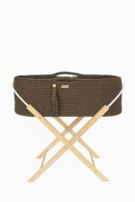 Kosz Mojżesza BOHO Handmade ze stojakiem - mocca