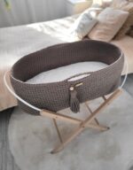 Kosz Mojżesza BOHO Handmade ze stojakiem - mocca - obrazek 4