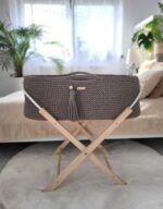 Kosz Mojżesza BOHO Handmade ze stojakiem - mocca - obrazek 5