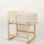 Kosz Mojżesza BOHO Handmade z kołyską - śmietanka