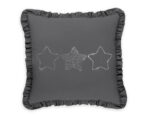 Dekoracyjna poduszka z aplikacją - antracyt - obrazek 3